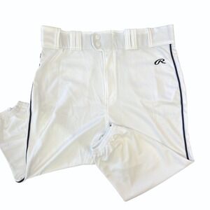 Rawlings Mens Knickers Baseball Pants White Black Piping Pro-Dri LNCHKPP Large